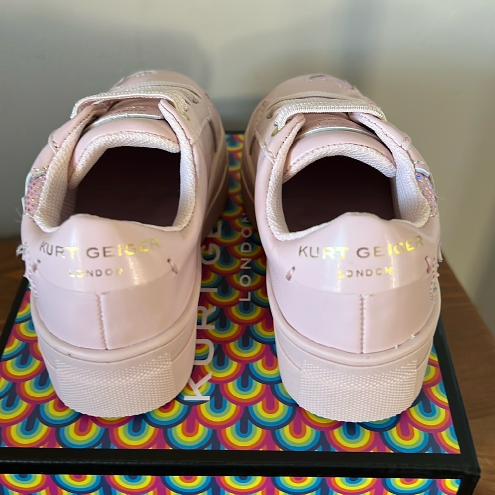 Kurt Geiger London Toddler's Mini Laney Butterfly Sneaker in Blush - Picture 8 of 11